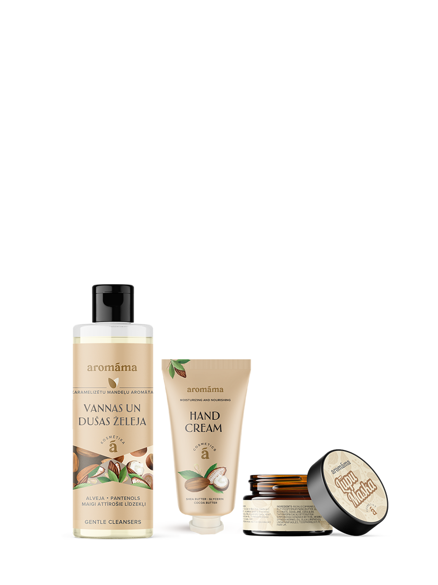 Karamelizētu mandeļu ikdienas kopšanas trio