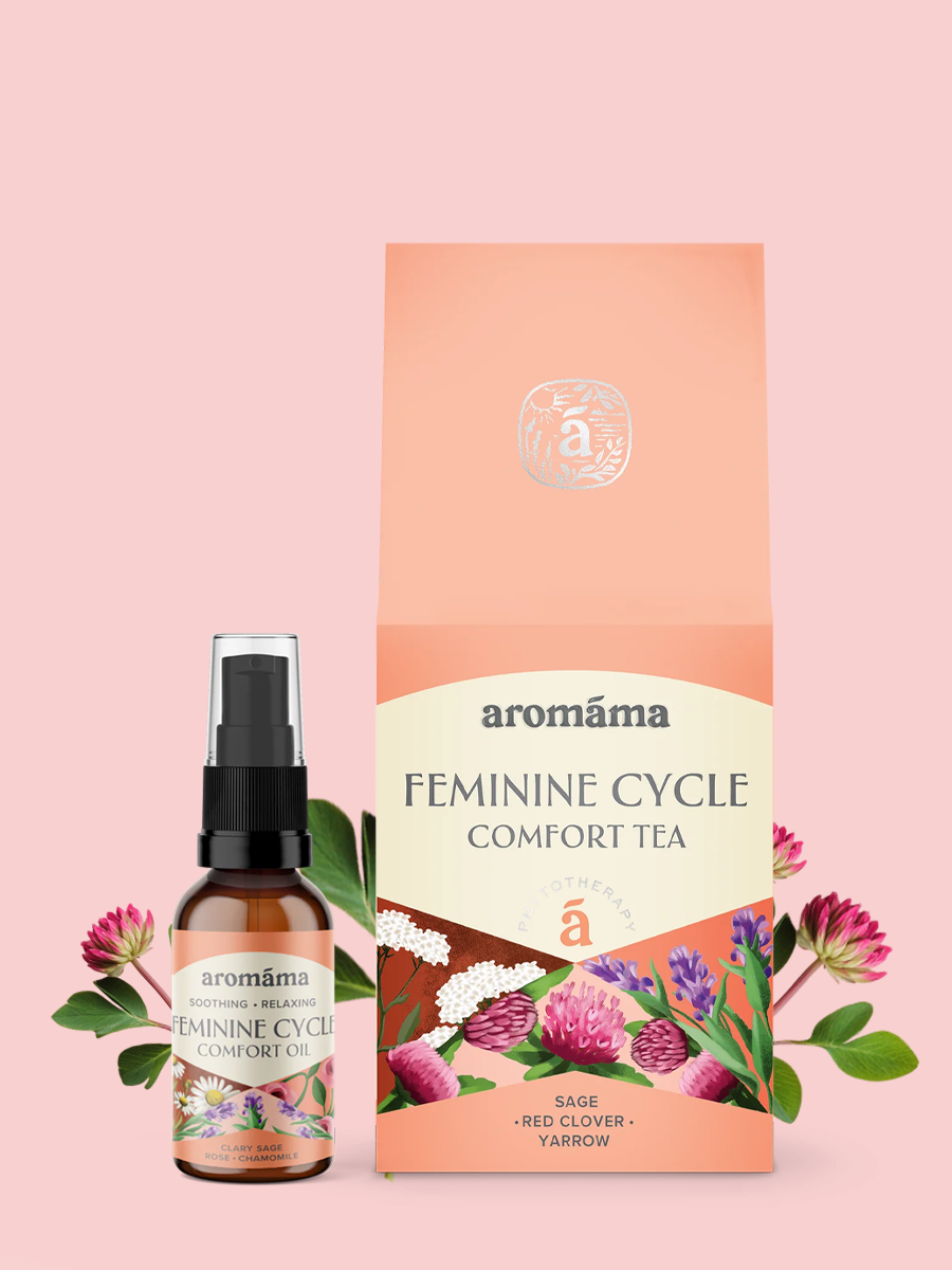 Sieviešu cikla komforta eļļas maisījums + zāļu tēja (DĀVANA)