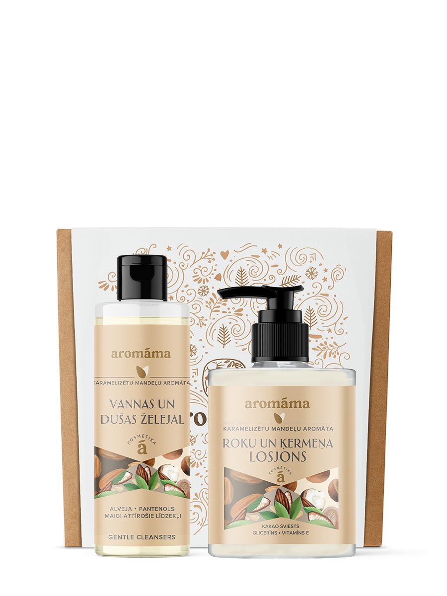 Karamelizētu mandeļu dušas želejas un losjona duets