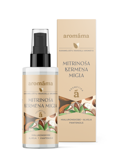 Karamelizētu mandeļu aromāta mitrinoša ķermeņa migla