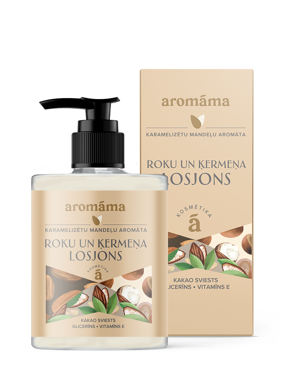 Karamelizētu mandeļu aromāta roku un ķermeņa losjons